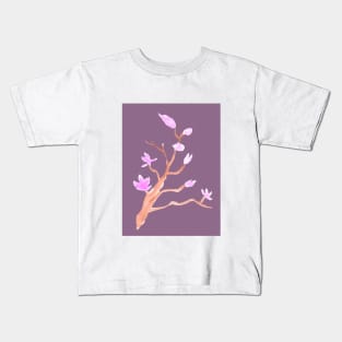 flower, floral, branch, plant, ecology, environment, nature, natural, watercolor, art, painted, hand-drawn Kids T-Shirt